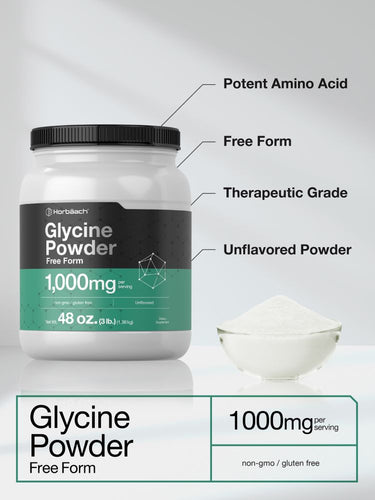 Glycine Powder | 3 lbs | Unflavored