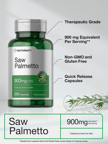 Saw Palmetto Extract 900mg | 200 Capsules