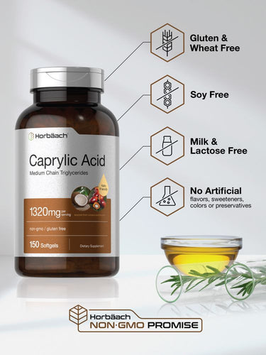 Caprylic Acid 1320mg | 150 Softgels