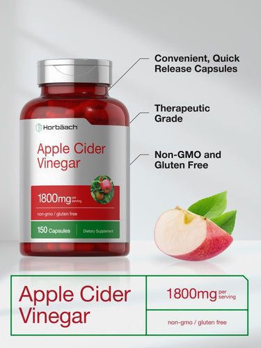 Apple Cider Vinegar 1800mg | 150 Capsules