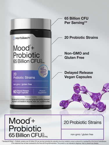 View 4 Mood Probiotics for Women and Men | 65 Billion CFU