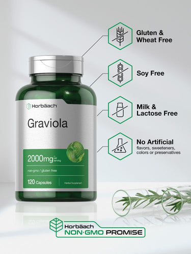 Graviola Extract 2000mg per serving | 120 Capsules