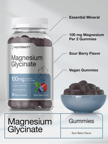 View 4 Magnesium Glycinate 100mg | Sour Berry Flavor
