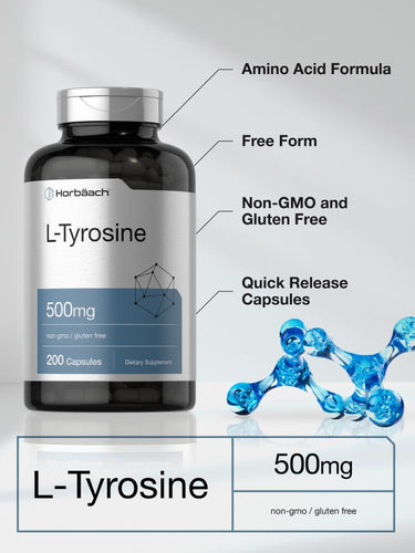 L-Tyrosine 500mg | 200 Capsules