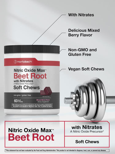 View 4 Nitric Oxide Beet Root Soft Chews | 60 Count