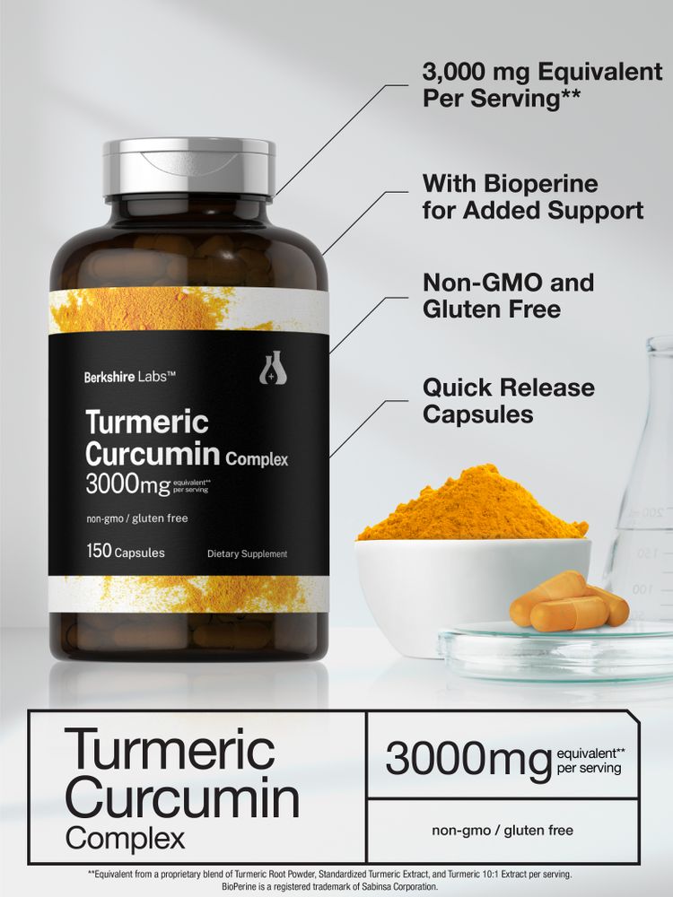 Turmeric Curcumin 3000mg per serving | 150 Capsules