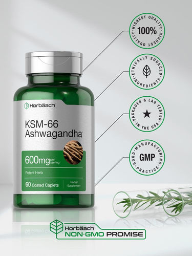 KSM-66 Ashwagandha 600mg | 60 Caplets