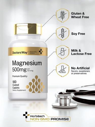 Magnesium 500mg | 100 Caplets