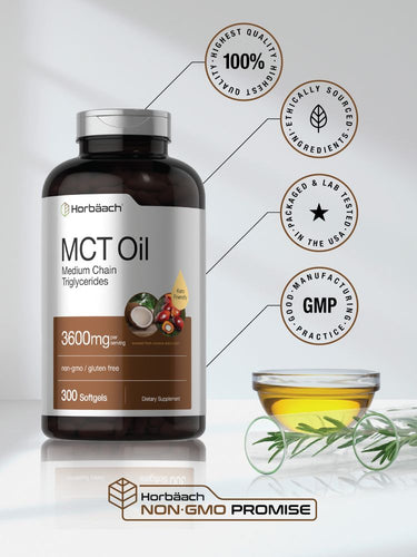 MCT Oil 3600mg per serving | 300 Softgels