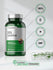 Bottle of DGL Licorice supplement with branding and quality assurance icons on a light gray background