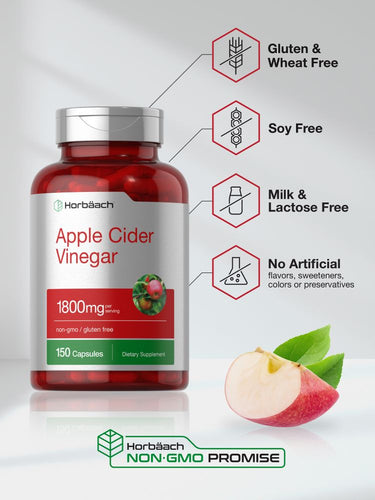 Apple Cider Vinegar 1800mg | 150 Capsules