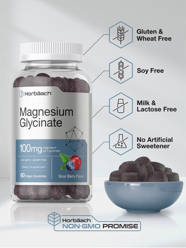 View 5 Magnesium Glycinate 100mg | Sour Berry Flavor