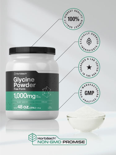 Glycine Powder | 3 lbs | Unflavored