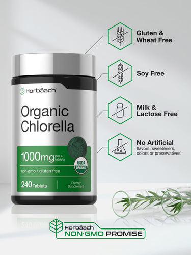 View 5 Organic Chlorella Tablets 1000mg