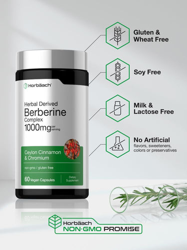View 5 Berberine Complex Supplement | 60 Vegan Capsules