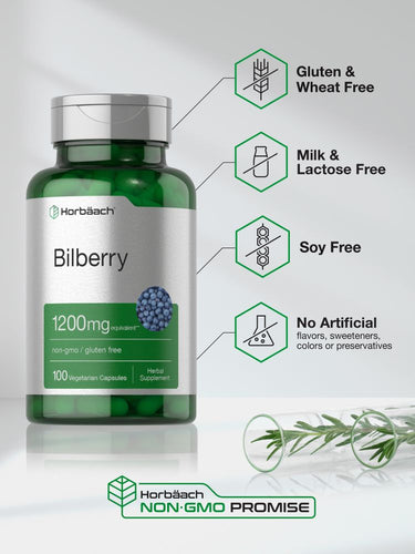 Bilberry Fruit Extract 1200mg | 100 Capsules