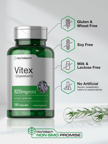 Vitex Berry 820mg | 110 Capsules