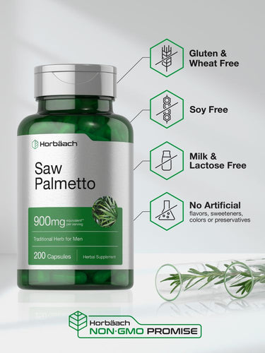 Saw Palmetto Extract 900mg | 200 Capsules