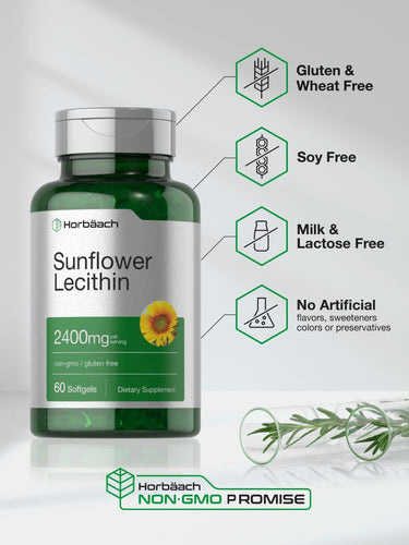 Sunflower Lecithin 2400mg | 60 Softgels