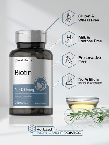 Biotin 10000mcg | 200 Softgels