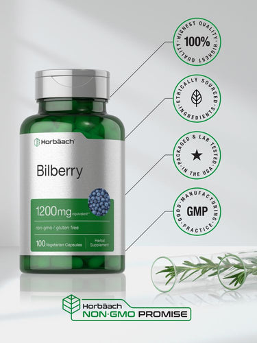 Bilberry Fruit Extract 1200mg | 100 Capsules
