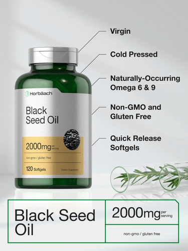 Black Seed Oil 2000mg per serving | 120 Softgels