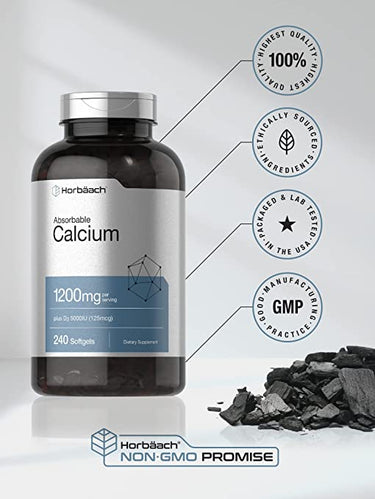 Absorbable Calcium 1200mg with Vitamin D3 | 240 Softgels