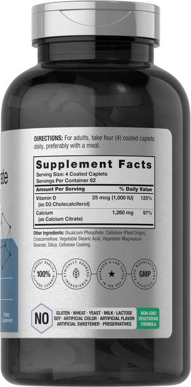 Calcium Citrate with Vitamin D-3 | 250 Caplets