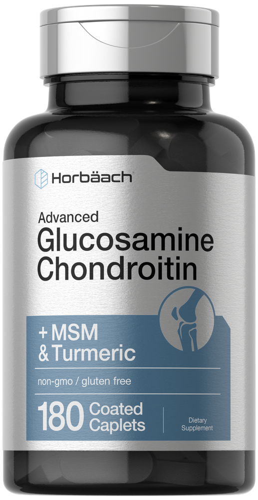 Glucosamine Chondroitin with Plus MSM & Turmeric | 180 Coated Caplets