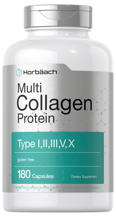 Multi Collagen Protein 2000mg | 180 Capsules | Type I, II, III, V, X
