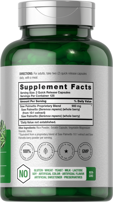 Saw Palmetto 900mg | 250 Capsules