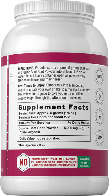 Organic Beet Root Powder | 3lb Bulk Bottle