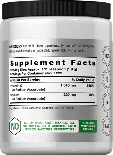 Vitamin C Sodium Ascorbate | 16oz Powder
