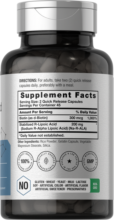 R Lipoic Acid 200mg Stabilized | 90 Capsules