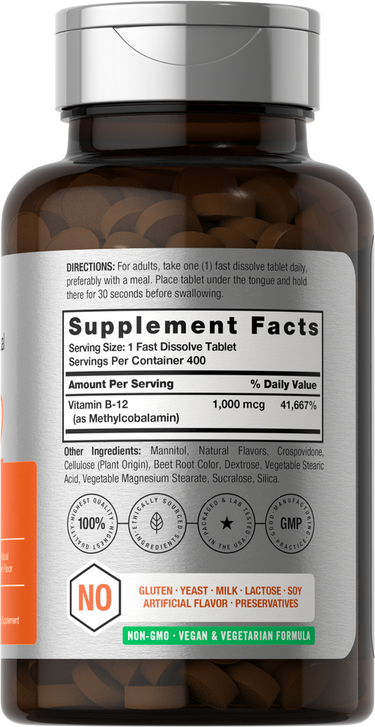 Vitamin B-12 1000mcg | 400 Tablets