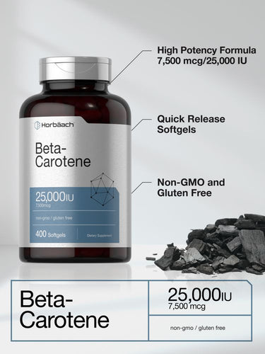 Beta Carotene 25000 IU | 400 Softgels