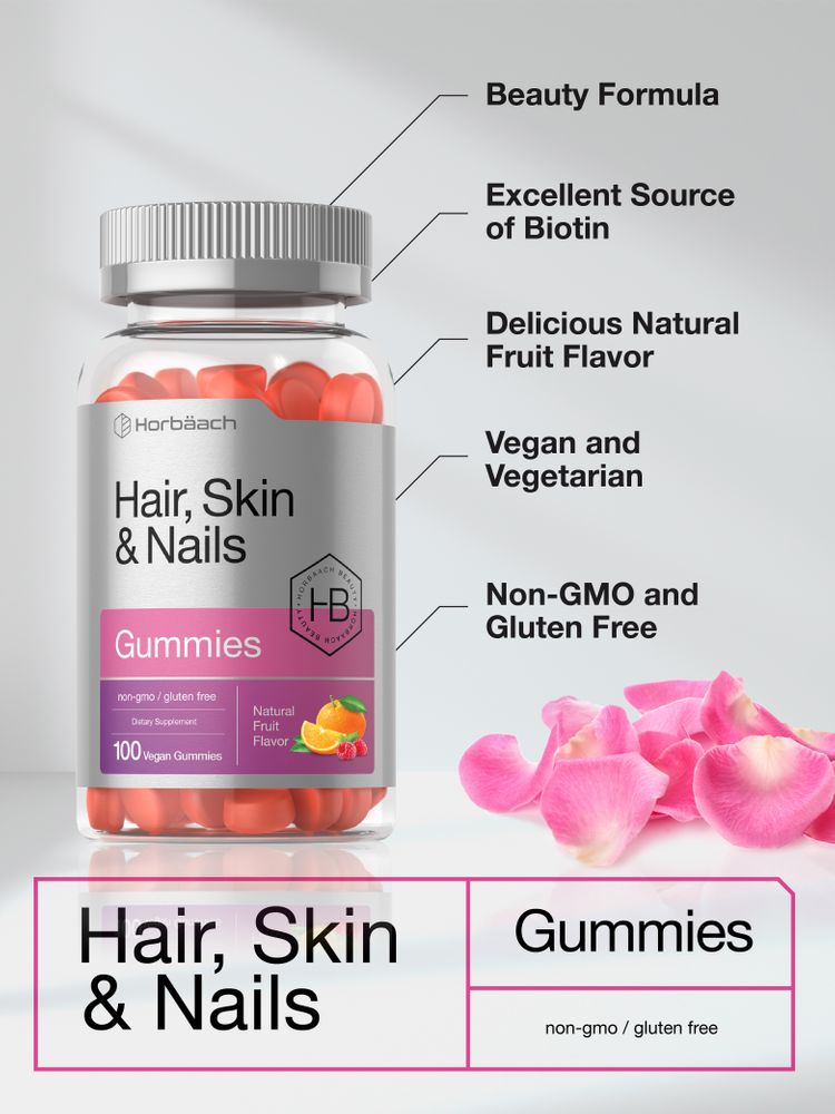 Nature's Bounty Hair, Skin & Nails Gummies, Advanced, Strawberry Flavo –  WholeLotta Good