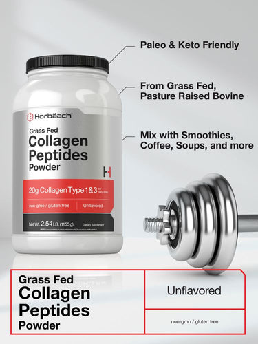 Collagen Peptide Powder | 40 oz | Unflavored | Type 1 and 3