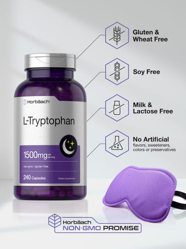 L-Tryptophan 1500mg | 240 Capsules