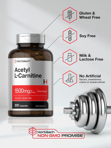Acetyl L-Carnitine 1500mg per serving | 200 Capsules Acetyl L-Carnitine 1500mg per serving | 200 Capsules