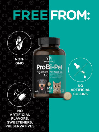 Probiotics for Dogs & Cat | 120 Tablets