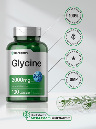 Glycine 3000mg | 100 Capsules