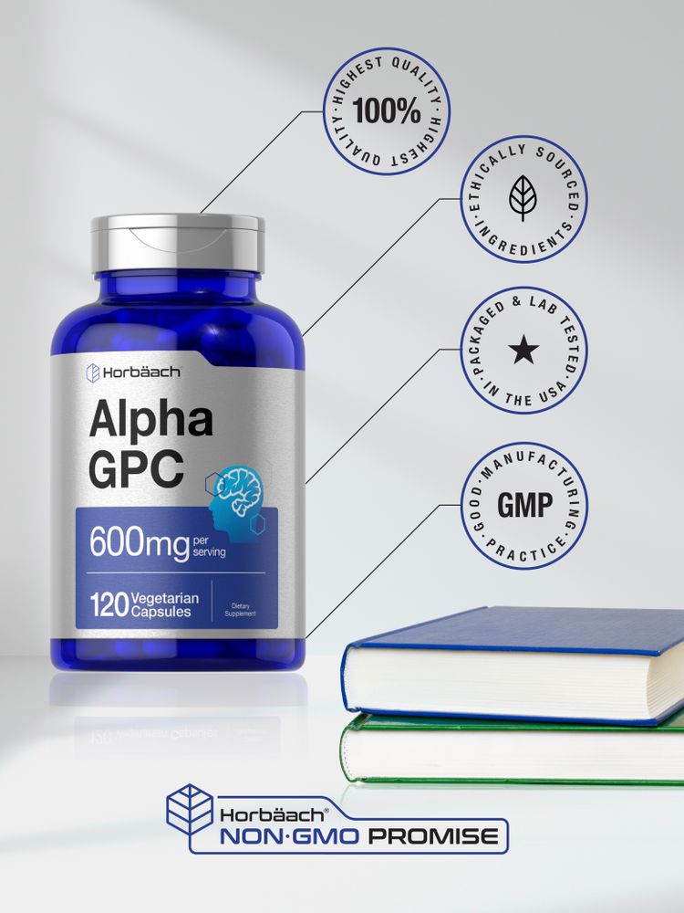 ALPHA GPC 600MG, >99% α-GPC Content, Lab Tested