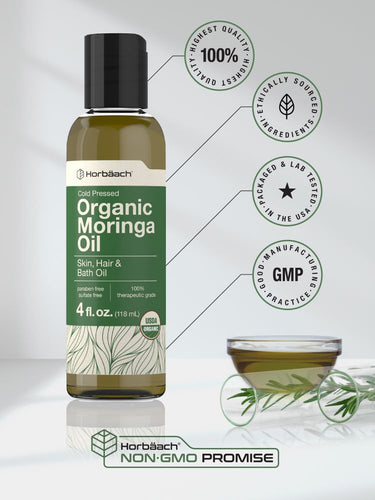 Moringa Oil Organic | 4oz Liquid