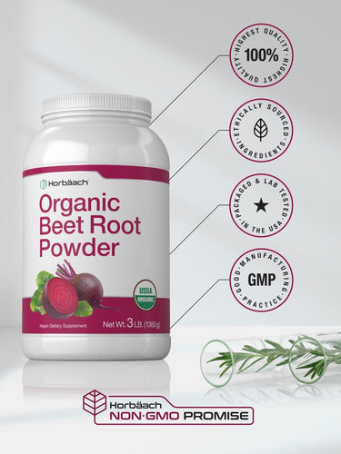 Organic Beet Root Powder | 3lb Bulk Bottle