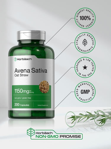 Avena Sativa Extract 1150mg | 200 Capsules